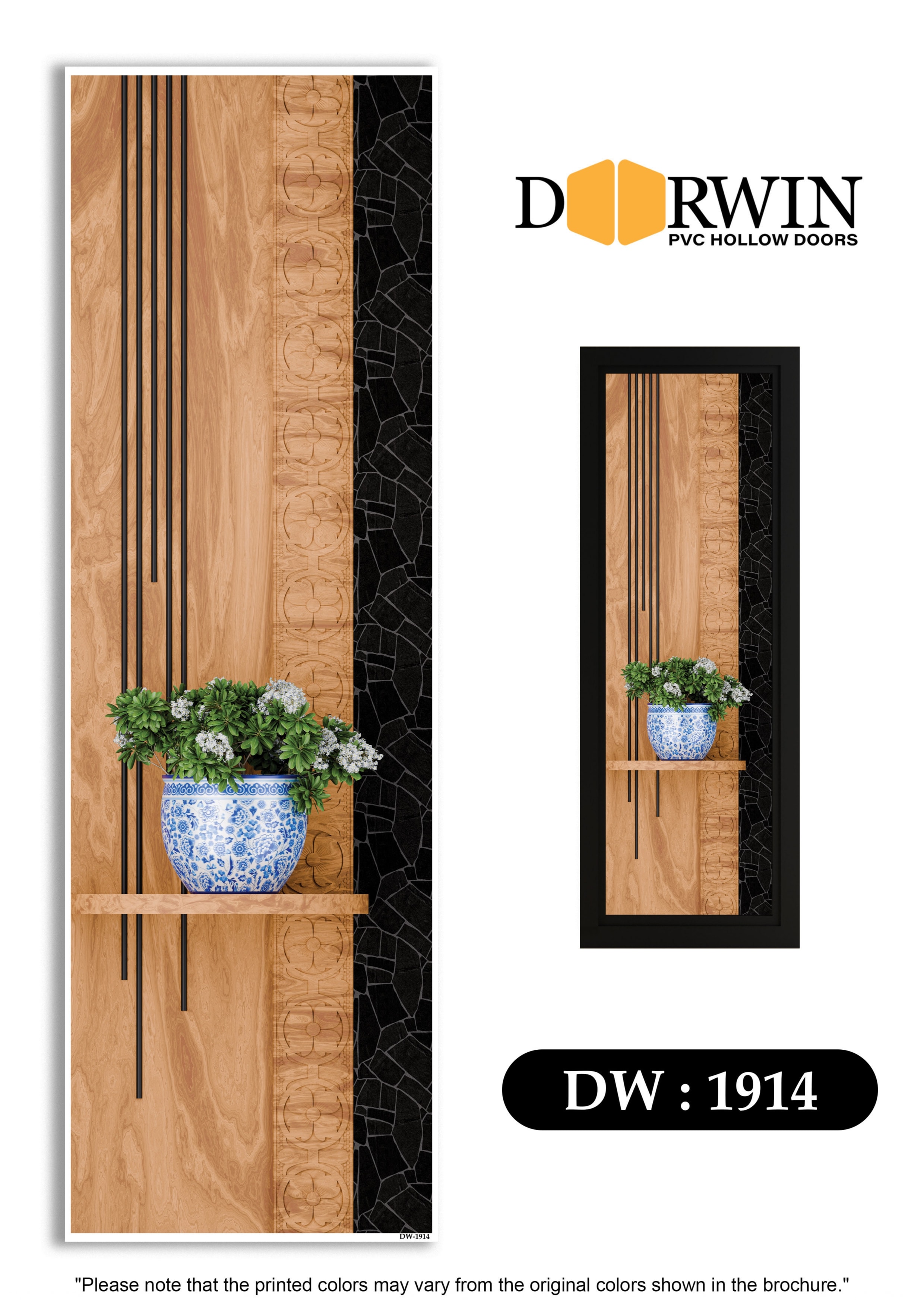 Wooden finish with panel detail