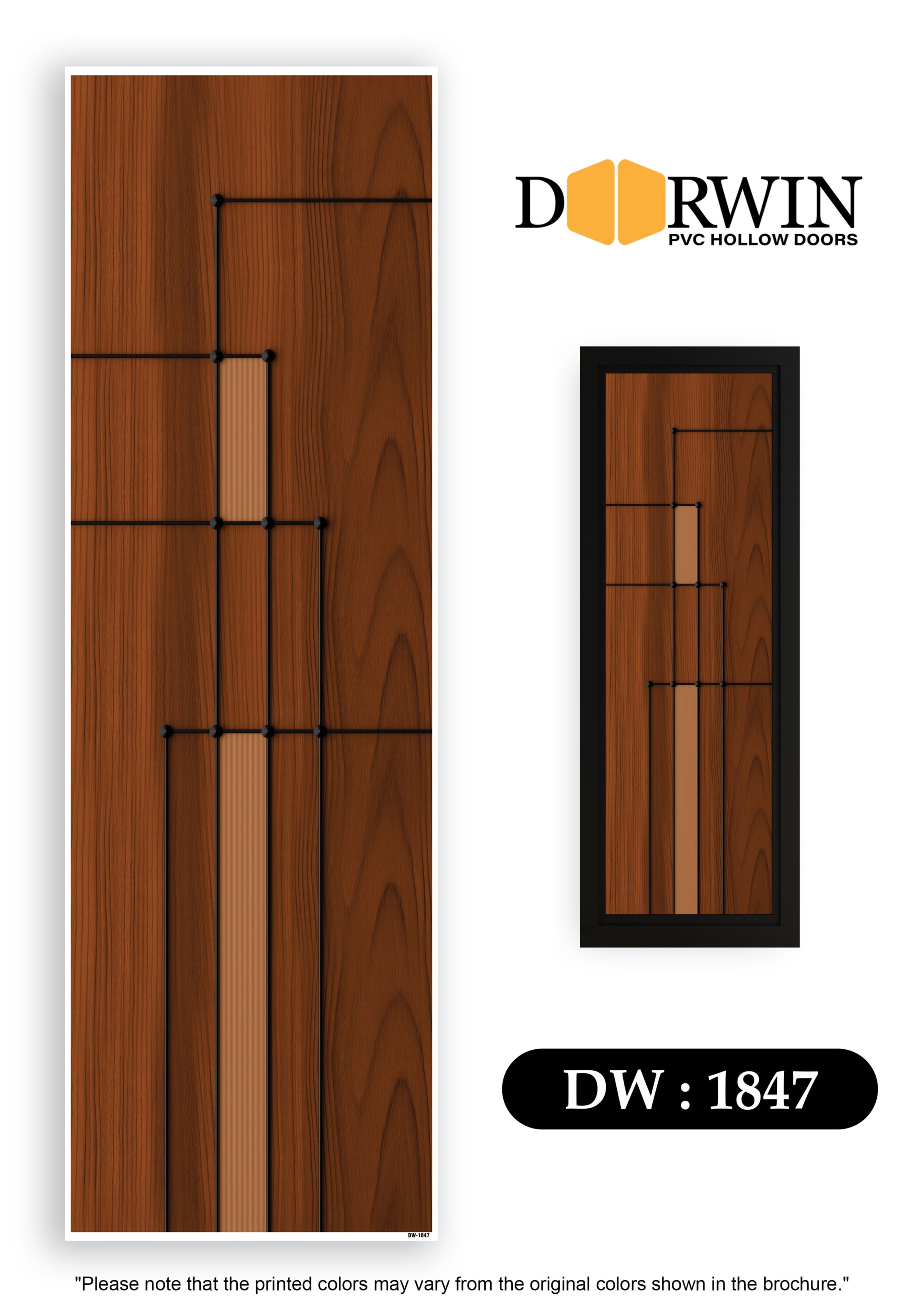 Geometric panel door