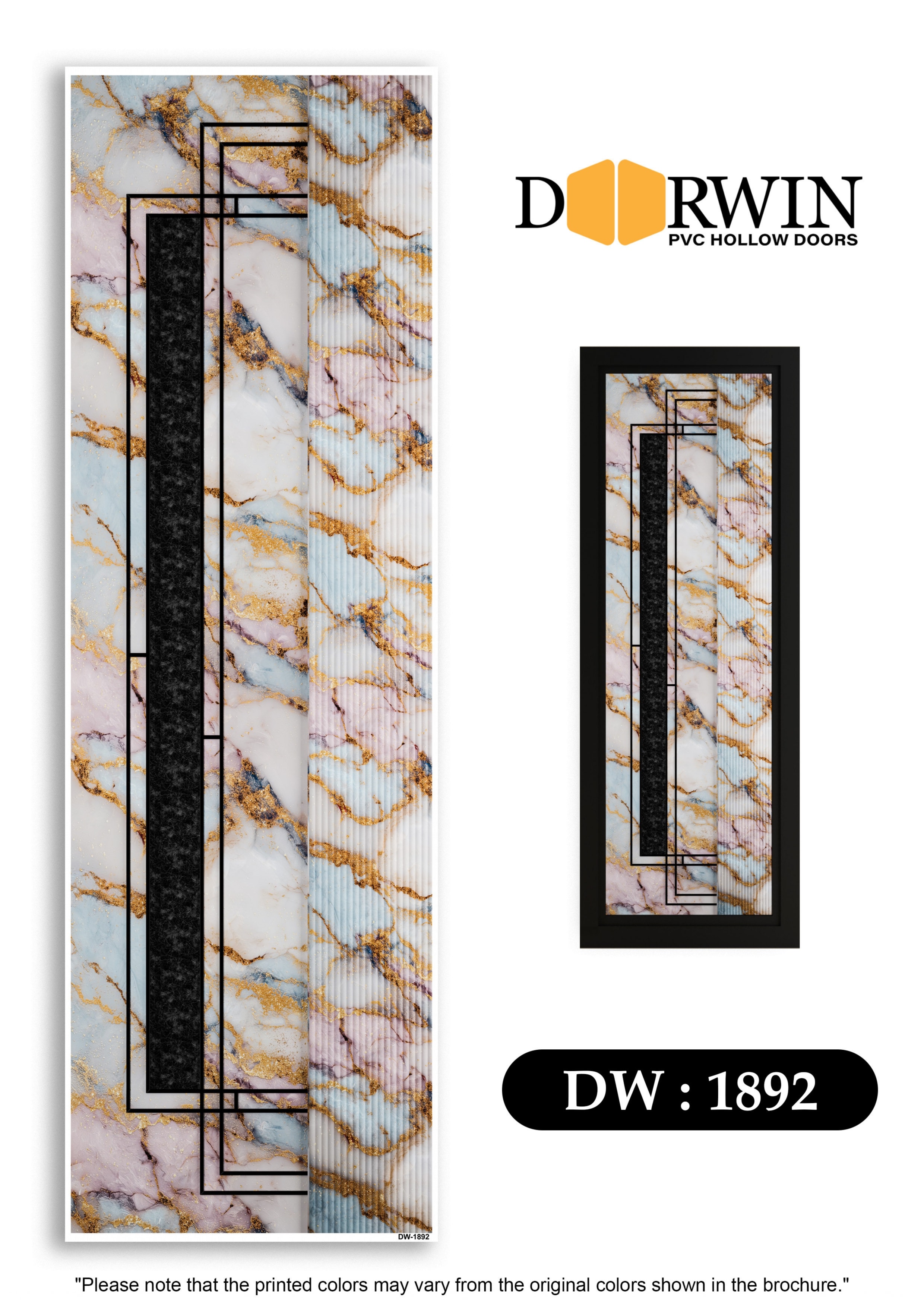 Marble design hollow door