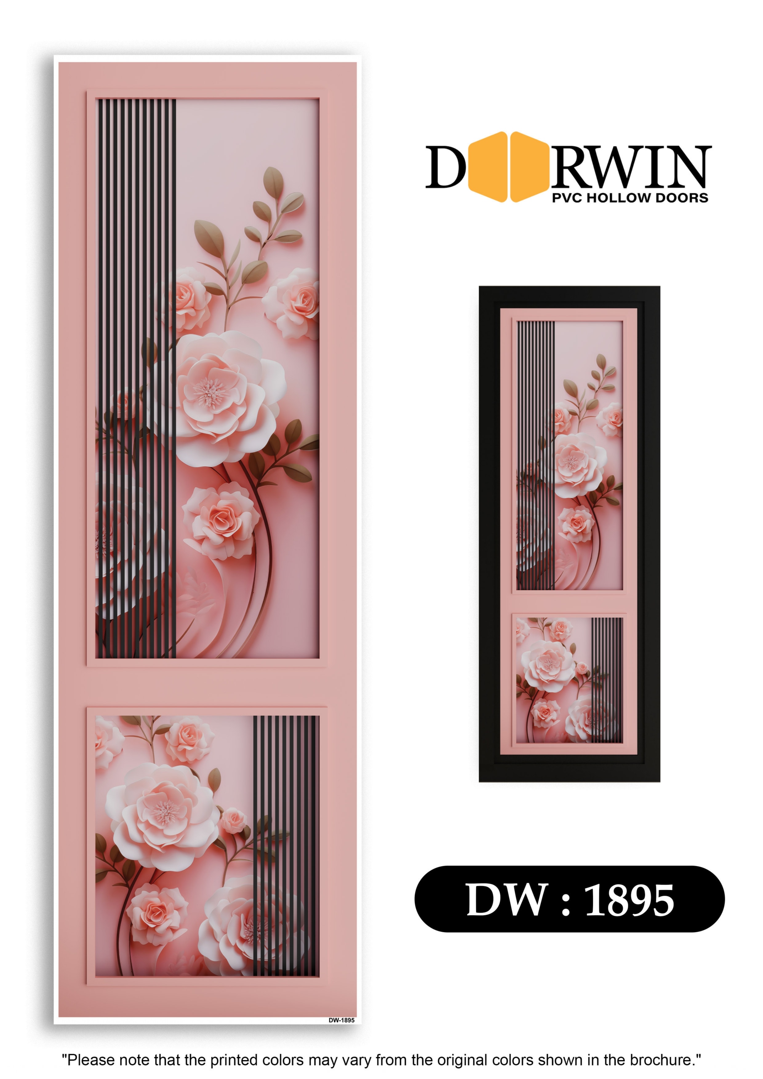 Pink floral vertical panel