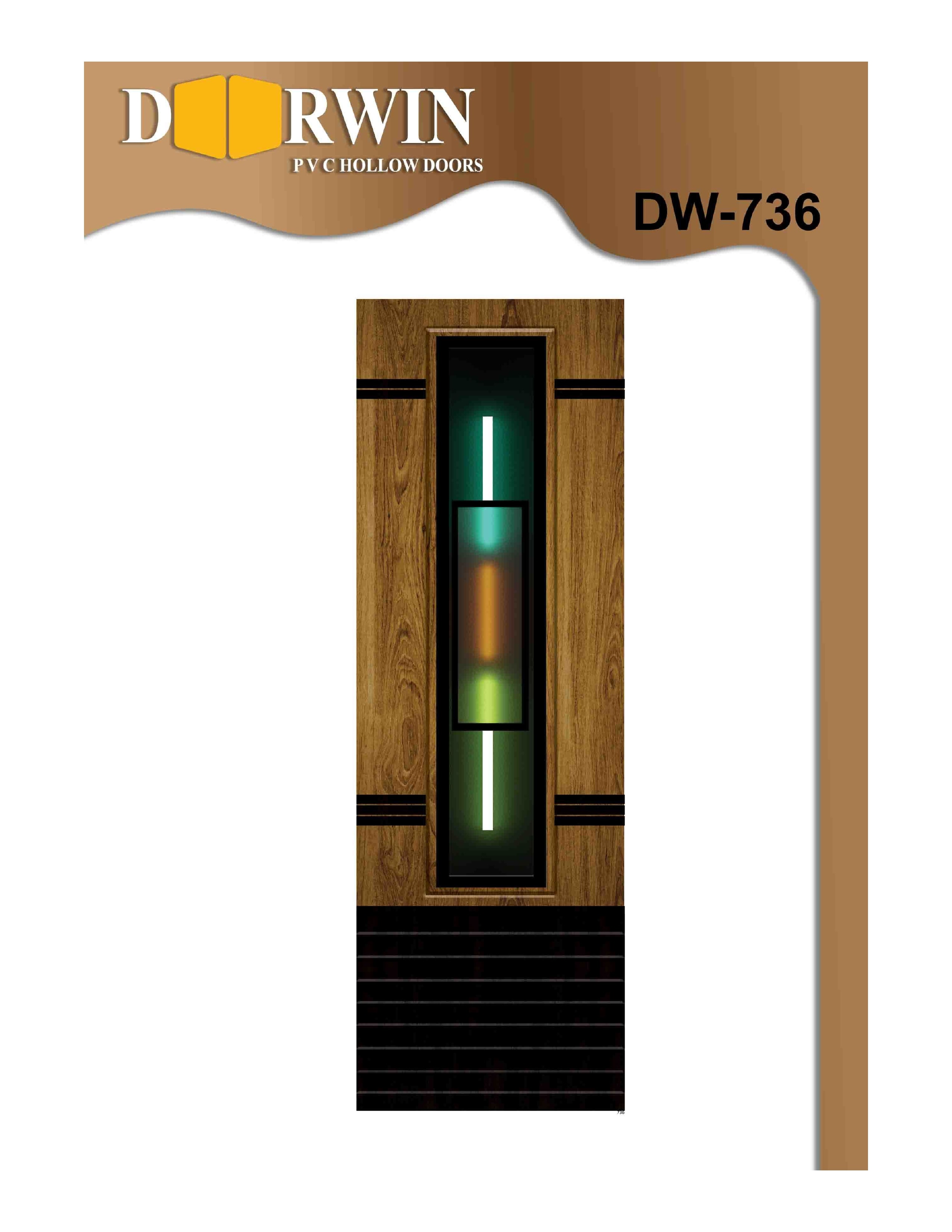 Coloured glass panel door