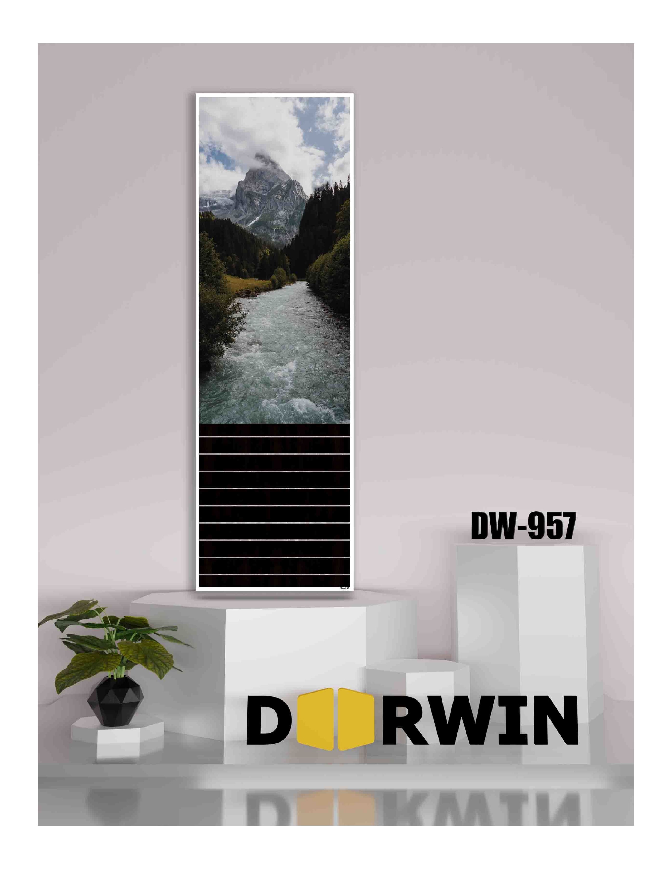 Mountain river landscape panel